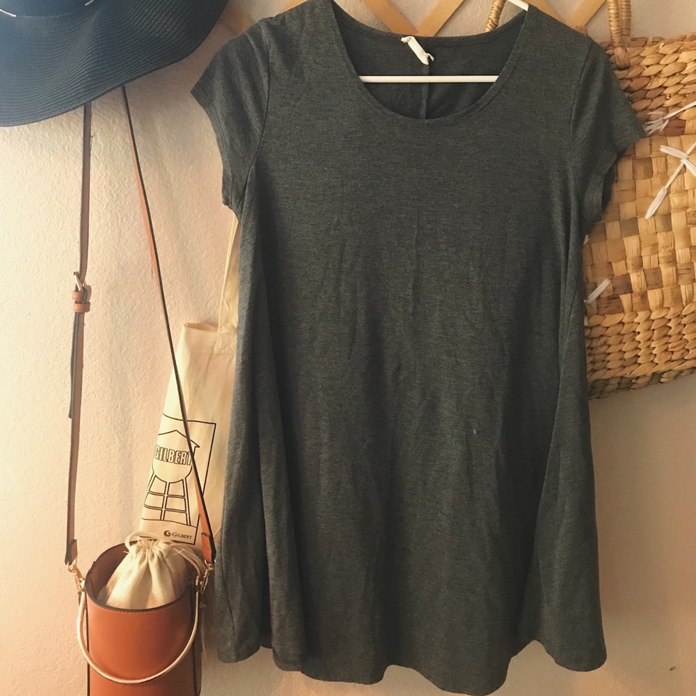 Grey T-Shirt Dress